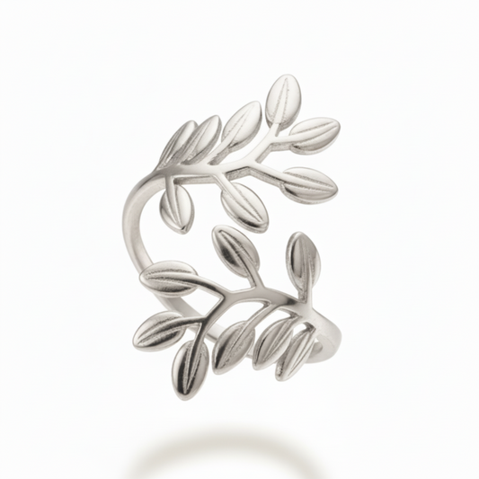 Anello Regolabile a Tralcio in Acciaio - Anallergico