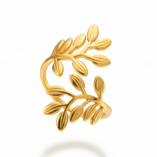 Anello Regolabile a Tralcio in Acciaio - Anallergico