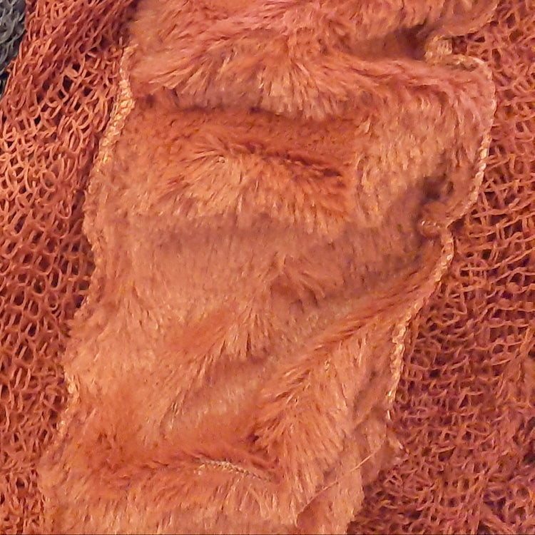 Sciarpa stola moda pelliccia ecologica pizzo traforata mod 3 - vari colori