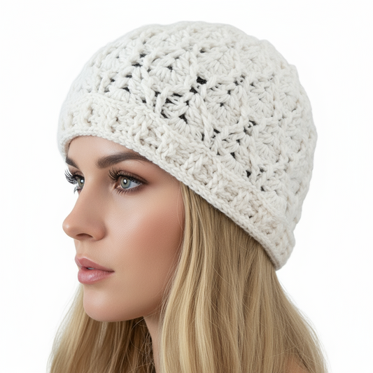 INTRECCI handcrafted crochet women's wool cap