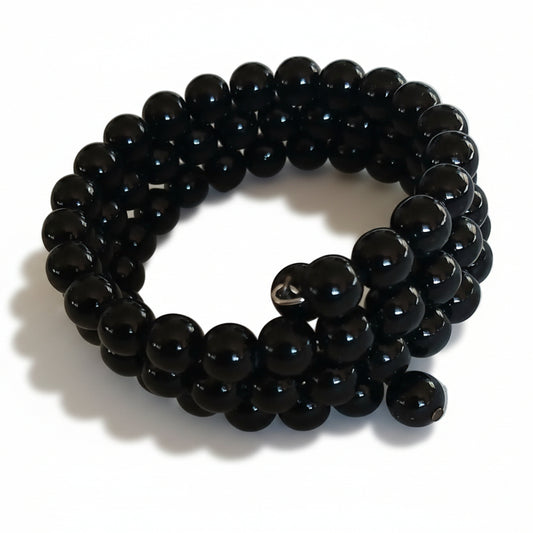 Bracciale a Spirale Perle Nere