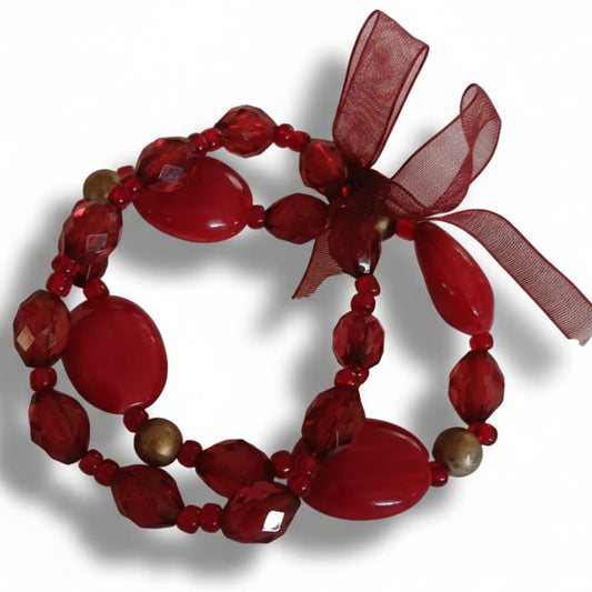 Bracciale Rosso con Fiocco Elegante