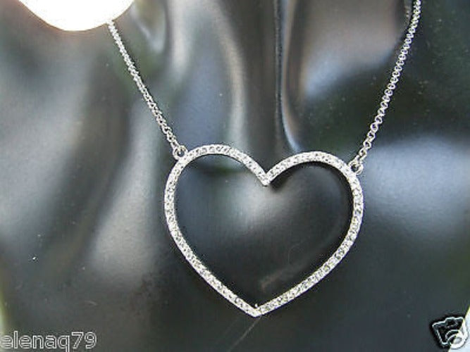 collana girocollo donna strass brillanti tono oro / argento CUORE - Fairy Corner