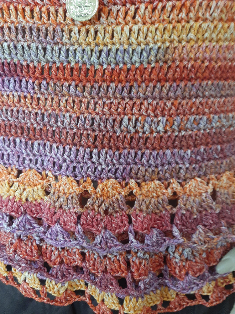 Maglia Sunset Dream in cotone e lino con volants artigianale - Fairy Corner