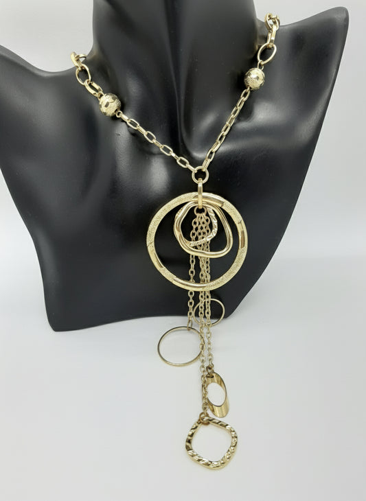 Gold tone Bubble costume jewelery necklace