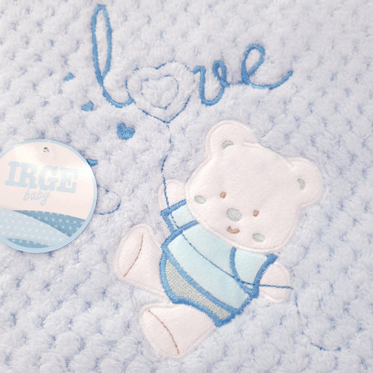 Copertina da neonato neonata Pile ORSETTO LOVE - vari colori