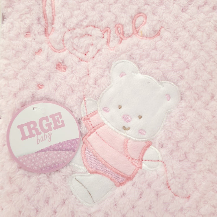 Copertina da neonato neonata Pile ORSETTO LOVE - vari colori