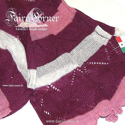 Sciarpa donna cm 50 x 160 - a righe toni ROSA FUXIA - OUTLET - Fairy Corner