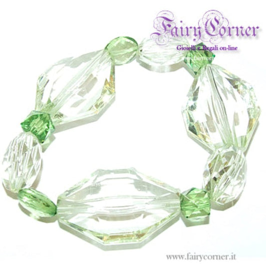 bracciale donna lucite elastico verde