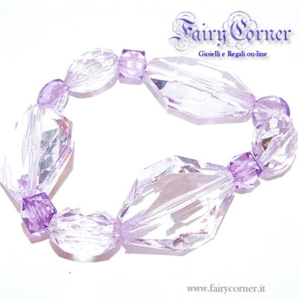 women's purple elastic lucite bracelet