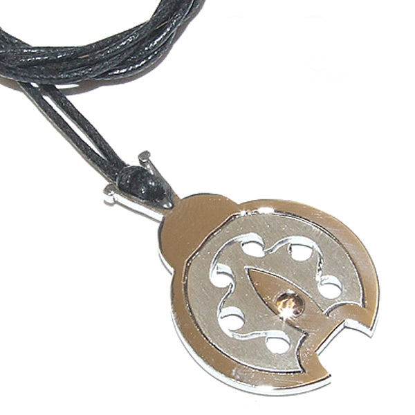 COCCINELLA pendant in 316L steel for women with 18kt gold dot