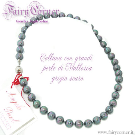 Collana di perle coltivate di Mallorca - grigio