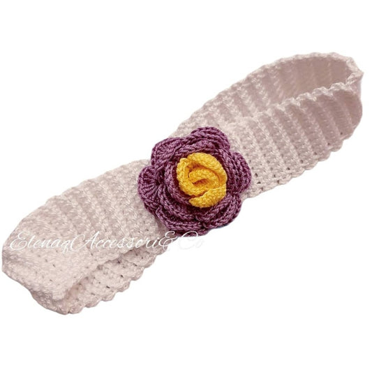 Fascia capelli neonata rosa lilla