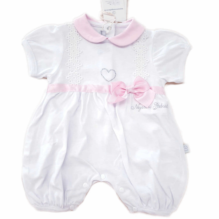 Baby girl romper in Nazareno Gabrielli cotton
