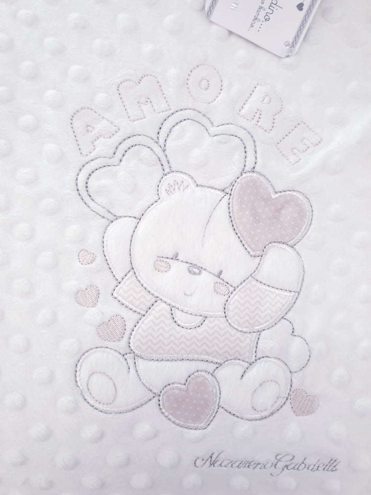 Nazareno Gabrielli fleece AMORE baby blanket