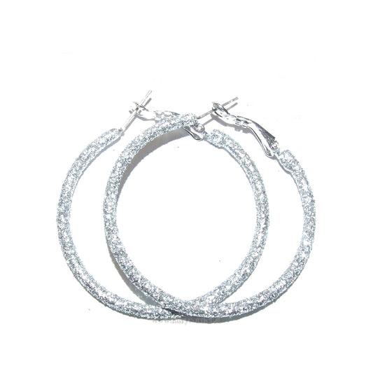 Orecchini bigiotteria donna CERCHIO GLITTER - vari colori