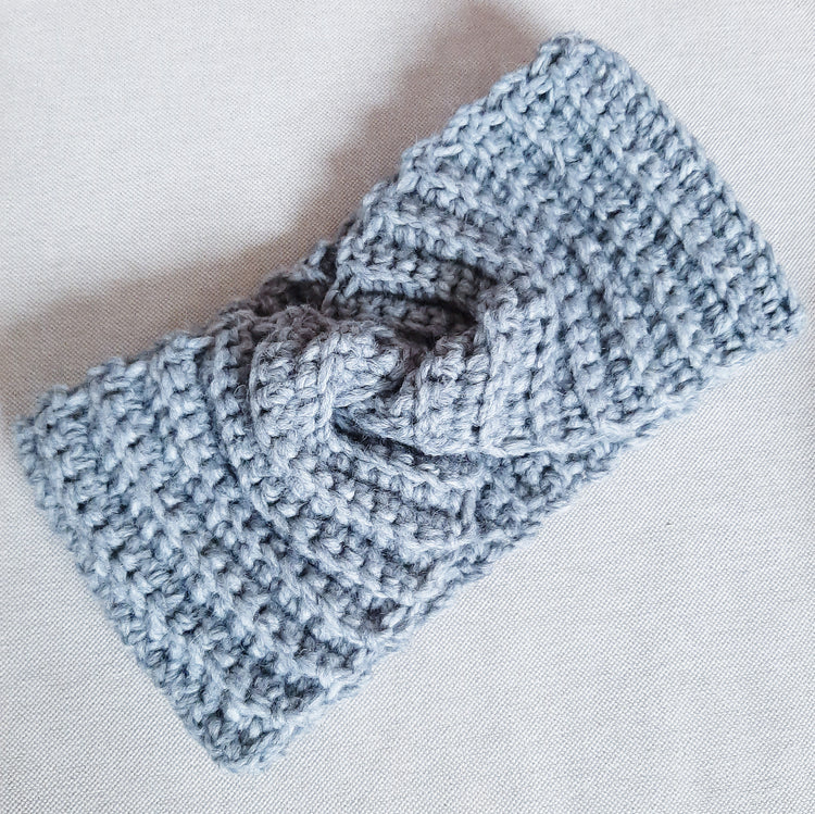 Fascia di lana scalda orecchie donna - grigio