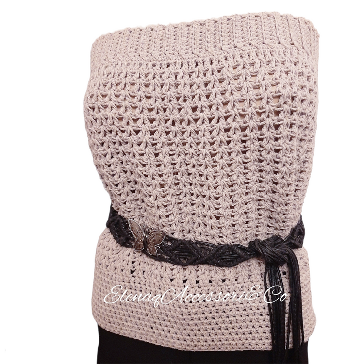 CORDA women's bare shoulder crochet top