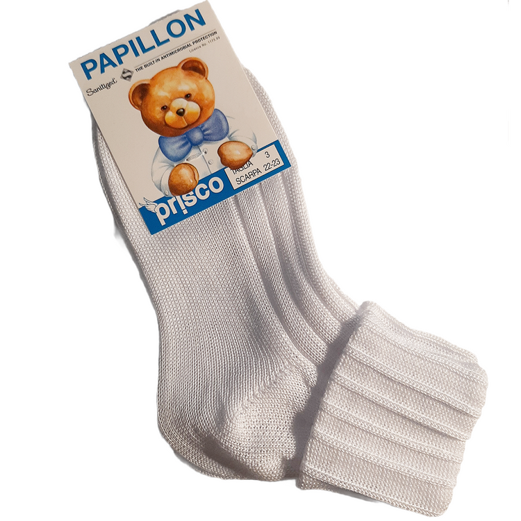 WHITE newborn cotton socks
