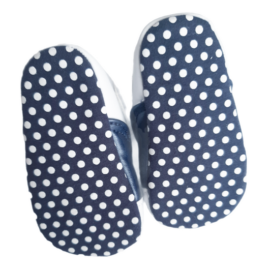 Scarpe baby con passante fiocco BLU