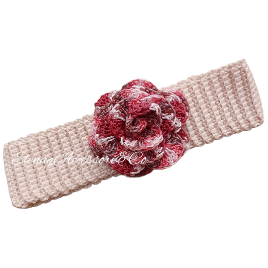 Fascia capelli neonata rosa bordeaux