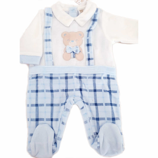 Tutina in ciniglia neonato ORSETTO - varie misure