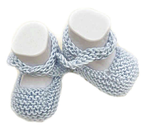 Scarpine cotone neonato neonata realizzate a mano a maglia - vari colori - Fairy Corner