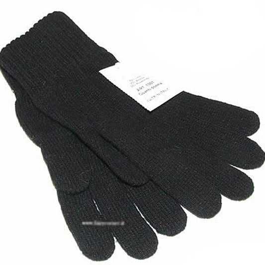 Guanti lana uomo donna unisex - misto angora - nero - Fairy Corner