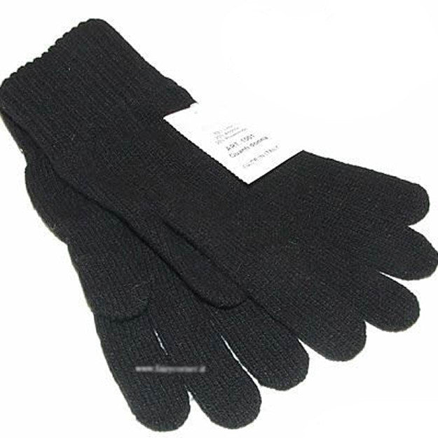 Guanti lana uomo donna unisex - misto angora - nero - Fairy Corner