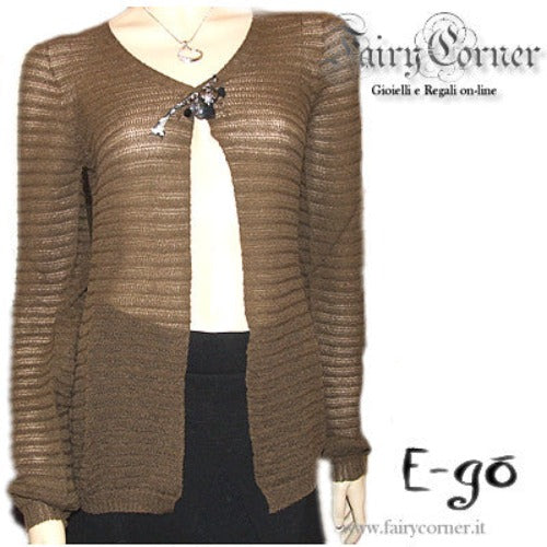 Cardigan con spilla E-gò misto alpaca - Fairy Corner