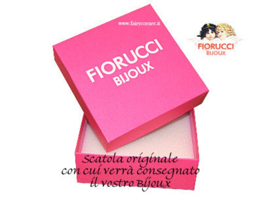 Fiorucci Bijoux Collana FRAGOLA Strass verde rosso - Fairy Corner