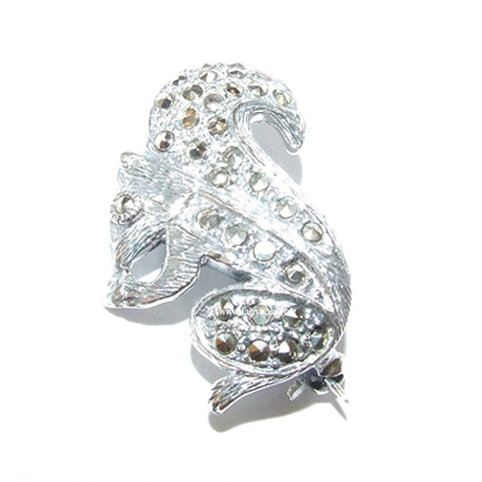 Brooch in silver and SCOIATTOLO markers