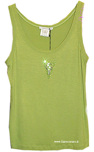 Top canotta donna viscosa VERDE Germano Zama
