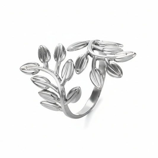 Anello Regolabile a Tralcio in Acciaio - Anallergico