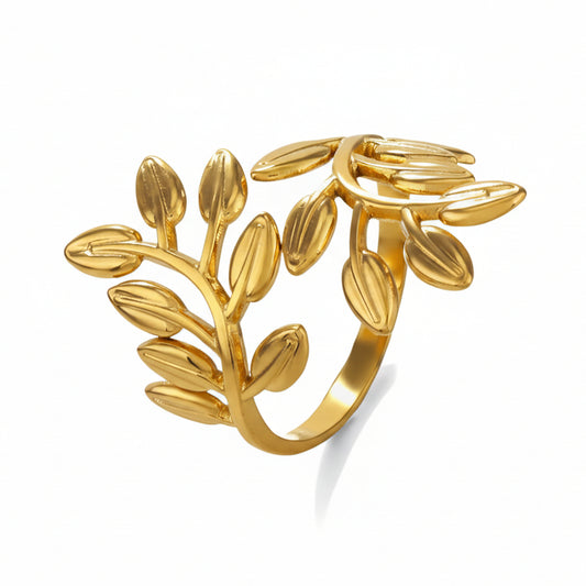 Anello Regolabile a Tralcio in Acciaio - Anallergico