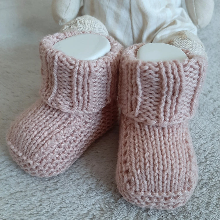 100% CASHMERE handmade newborn baby shoes size 0-3 - various colours