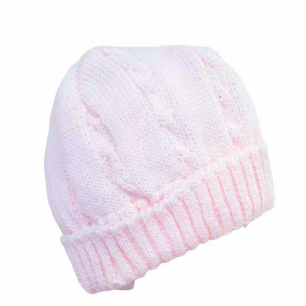 Beanie hat in braided wool blend - various colours