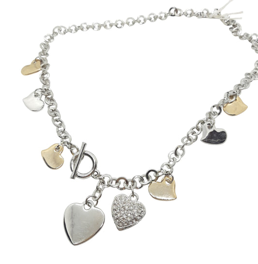 Collana charme CUORI bicolor