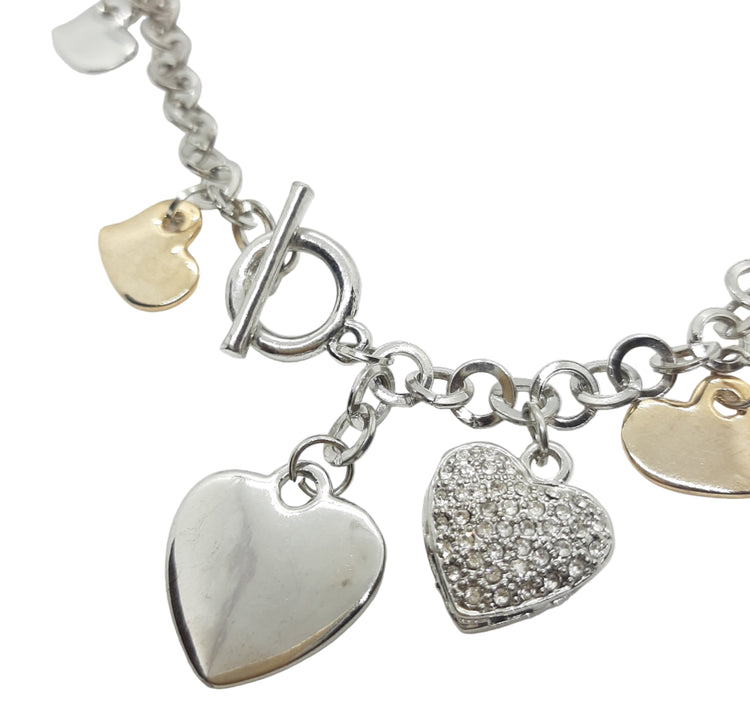 Collana charme CUORI bicolor