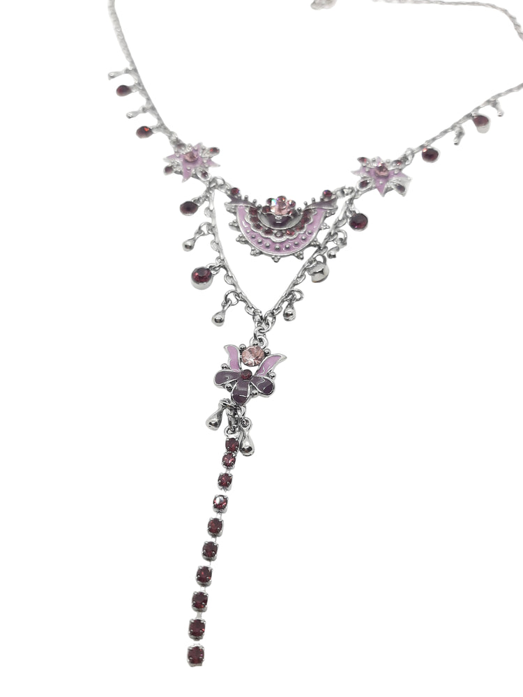 Collana smalto viola FLOWER BLOOM