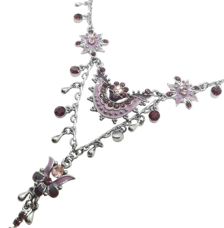 Collana smalto viola FLOWER BLOOM