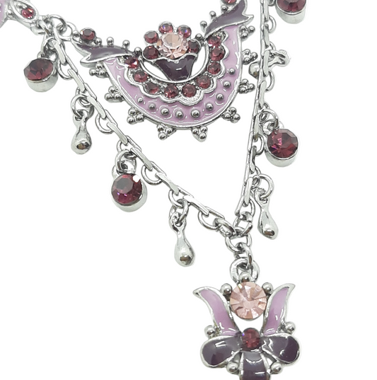 Collana smalto viola FLOWER BLOOM