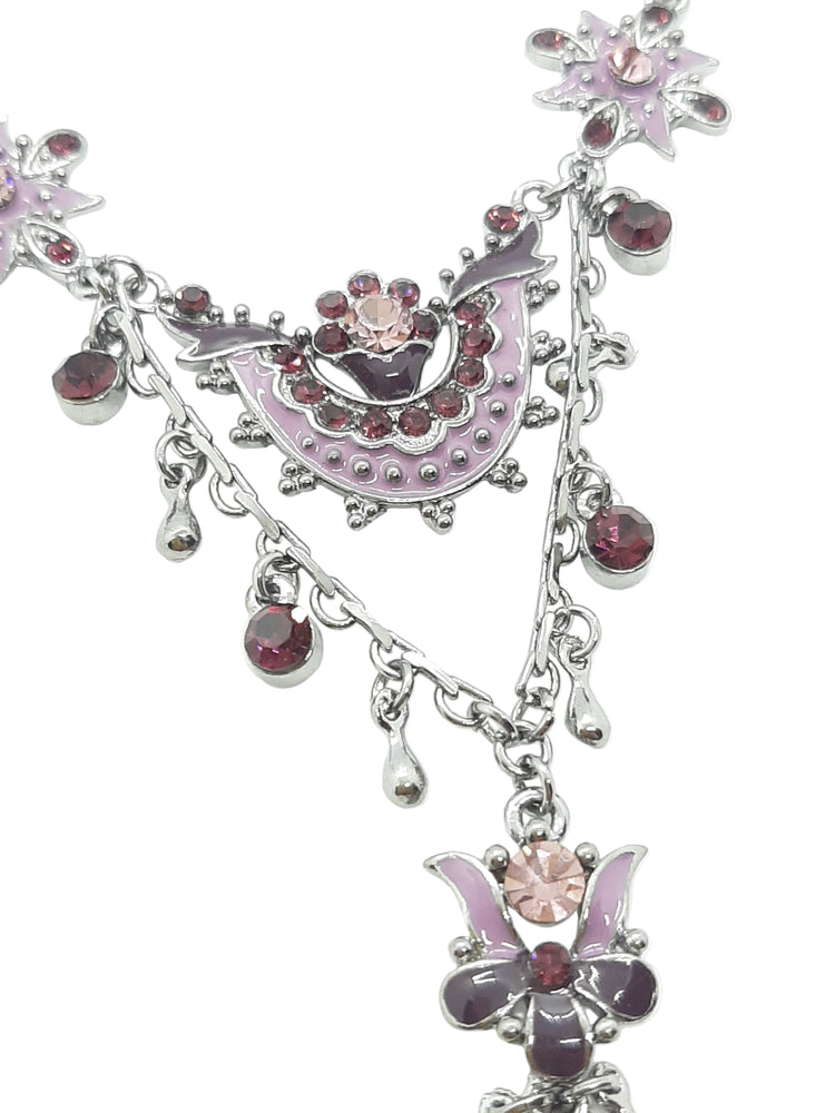 Collana smalto viola FLOWER BLOOM