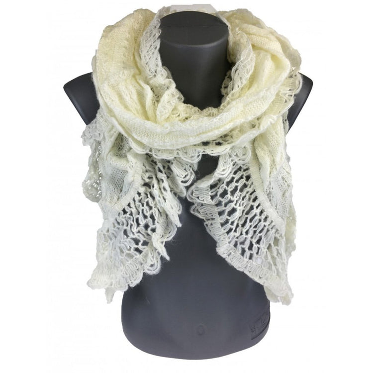 Openwork lace fashion stole scarf mod 2 - various colors