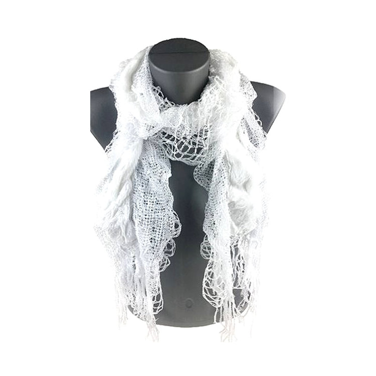 Faux fur lace fashion stole scarf mod 3 - various colours