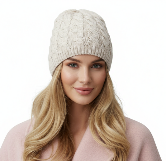 Women's hat cap with small braids - various colours