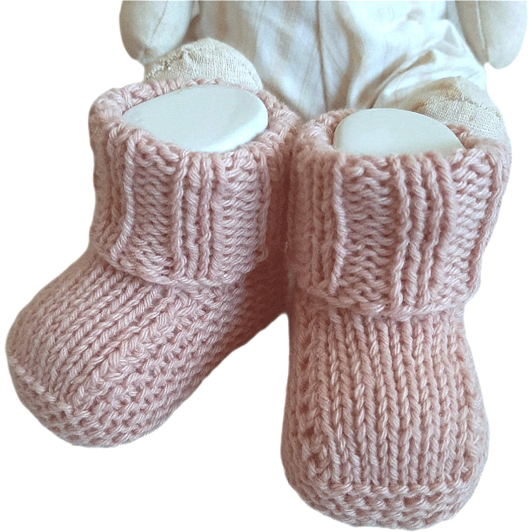 100% CASHMERE handmade newborn baby shoes size 0-3 - various colours