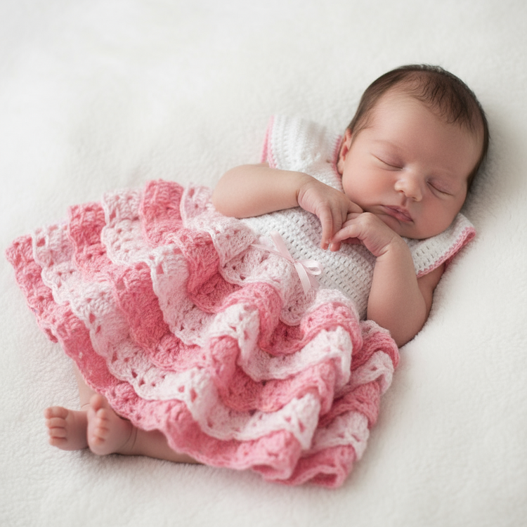 Abito BonBon neonata tg 0-3 100% cotone rosa