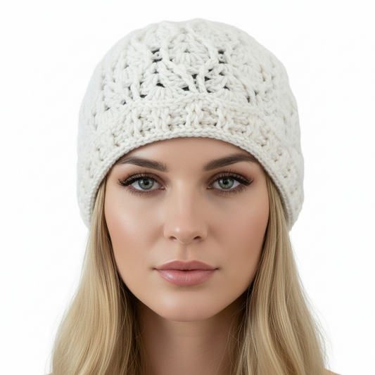 INTRECCI handcrafted crochet women's wool cap