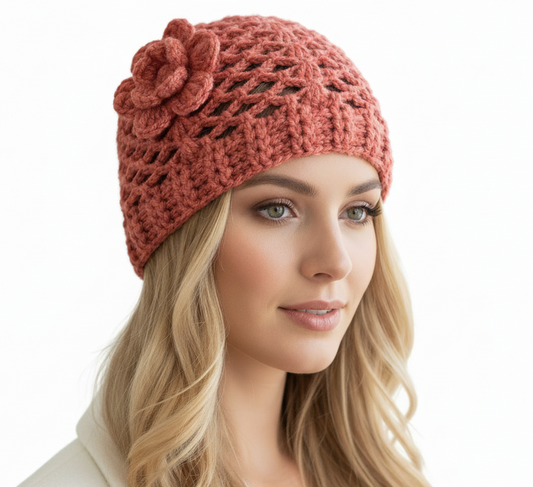 CHERIE handmade crochet women's wool cap MATTONE